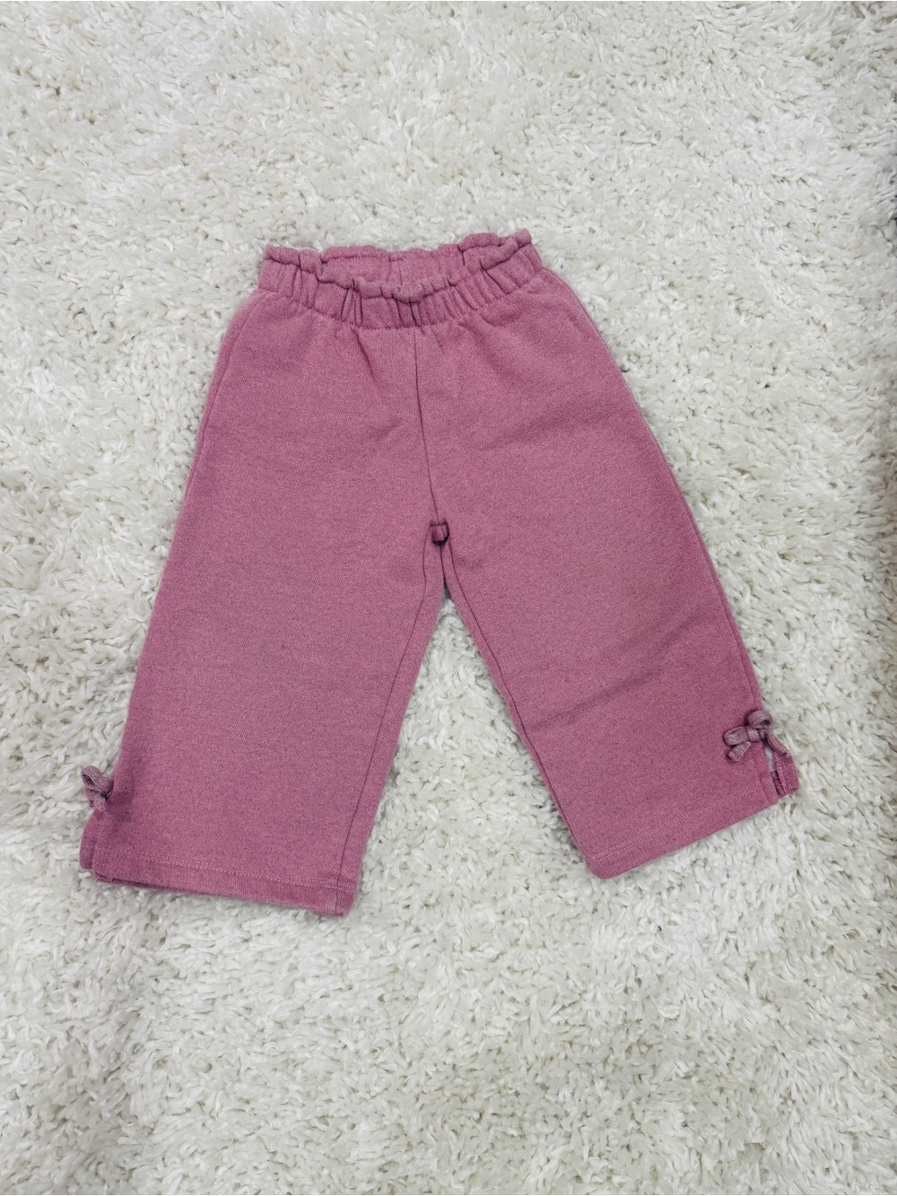 Zara Kids Sparkly Pink Pull-On Sweater Pants Size 3 Years